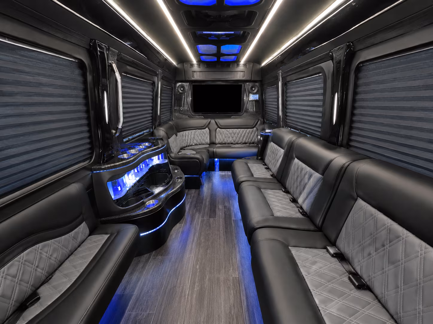 olathe 20 passenger party bus inside